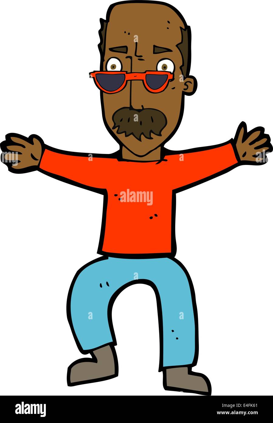 cartoon old man waving arms Stock Vector Image & Art - Alamy