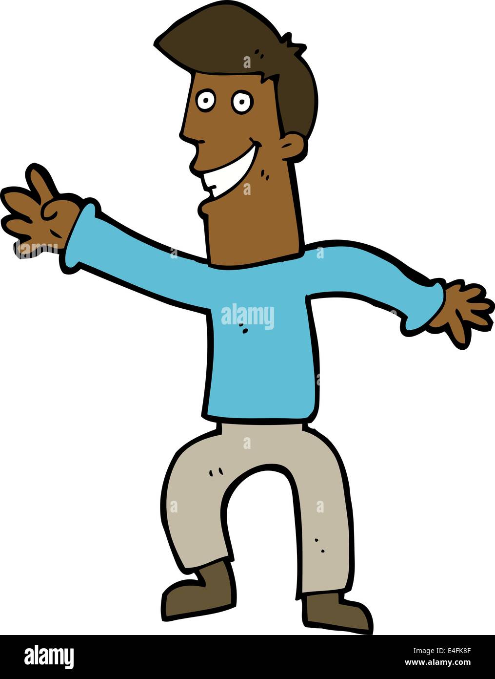 cartoon happy man dancing Stock Vector Image & Art - Alamy