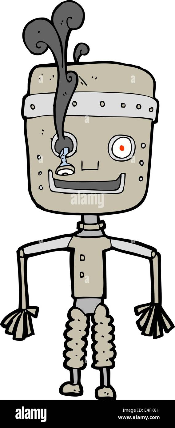 cartoon malfunctioning robot Stock Vector Image & Art - Alamy