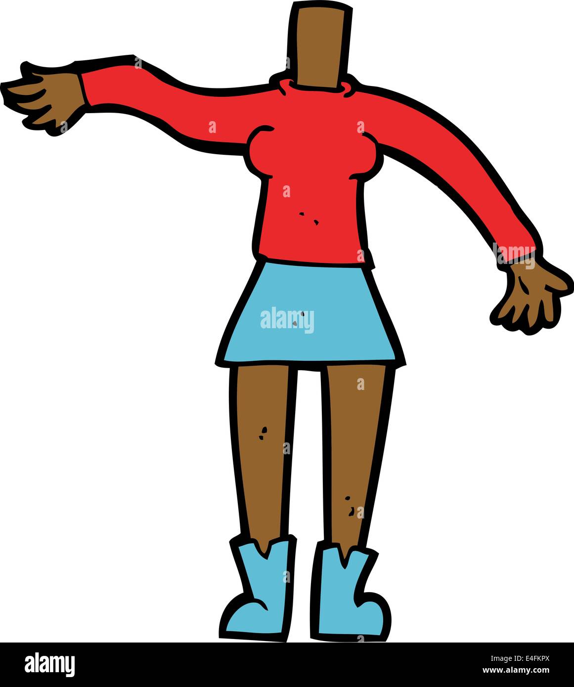 cartoon female body (add photos or mix and match cartoons Stock Vector