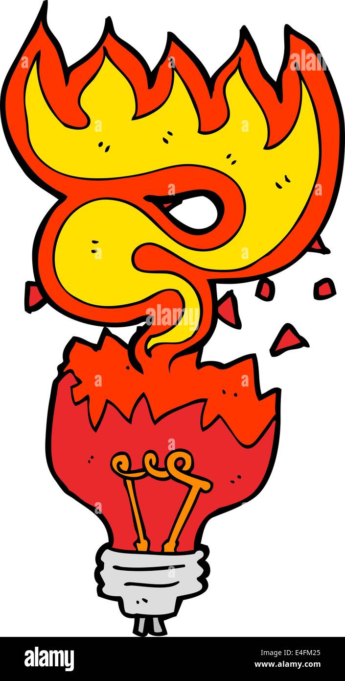 cartoon red light bulb exploding Stock Vector Image & Art - Alamy