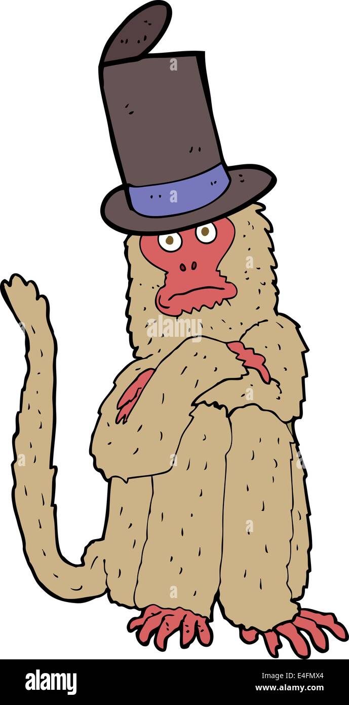 cartoon monkey wearing hat Stock Vector Image & Art - Alamy