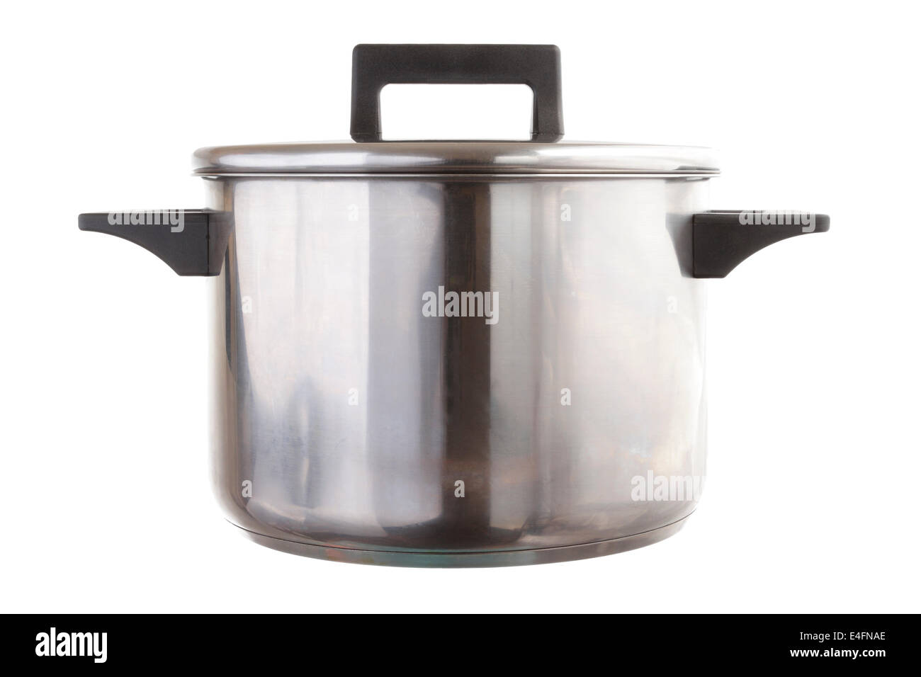 Stainless Steel Saucepan isolated on white background Stock Photo - Alamy