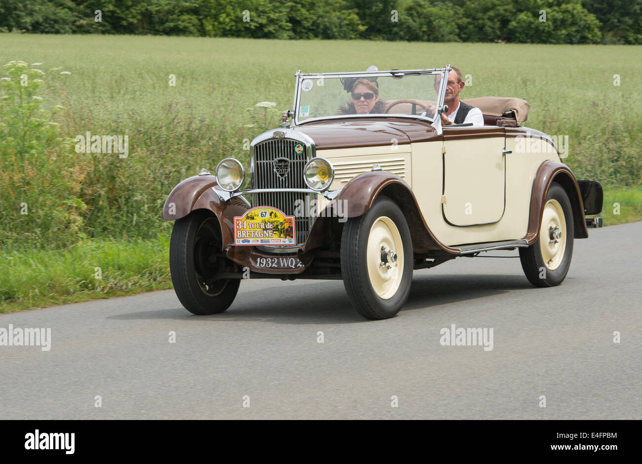 Miniature Eligor 1/43 – Peugeot 201 Roadster Blanche – Modifiée SB – Occasion (sans Boîte)