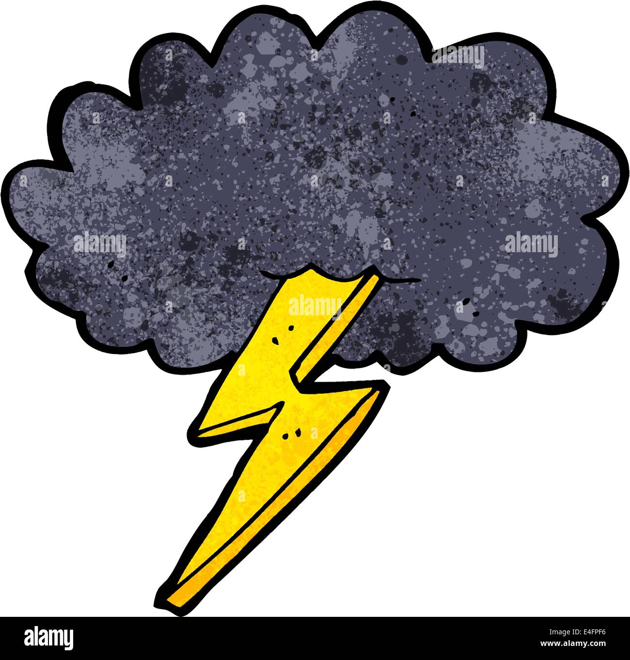 cartoon lightning bolt and cloud Stock Vector Image & Art - Alamy