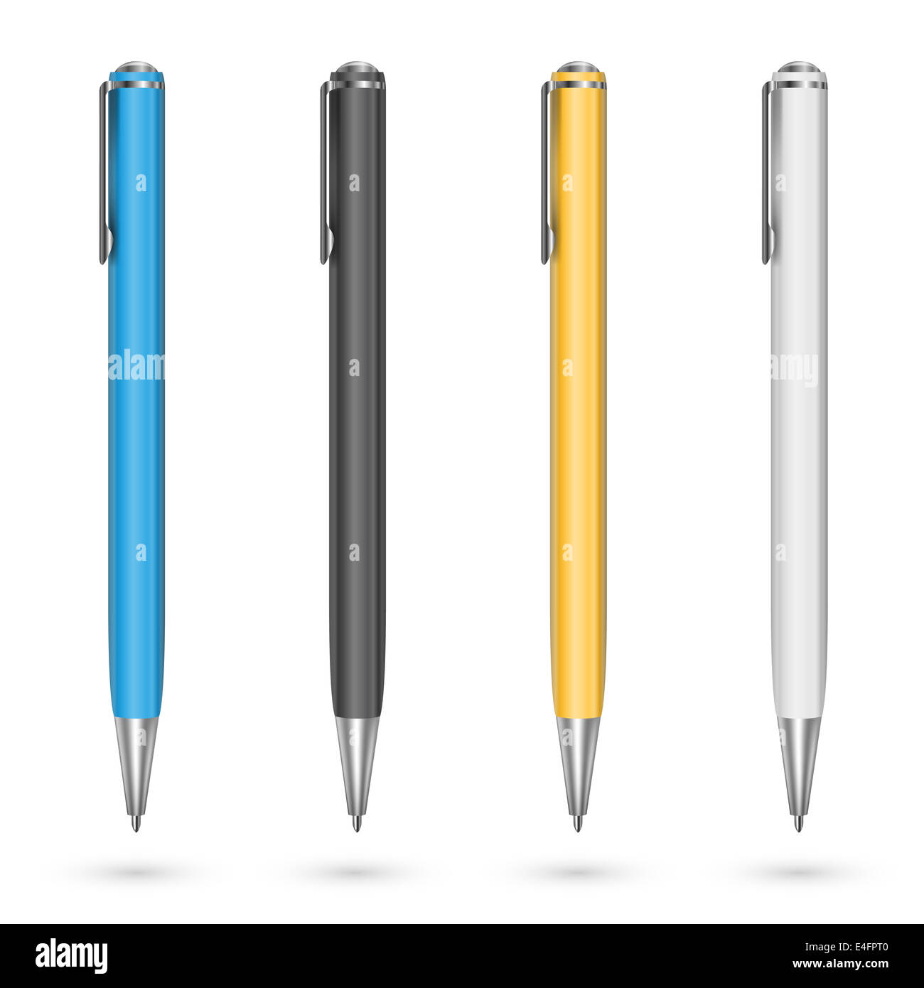 Colored pens Stock Photo