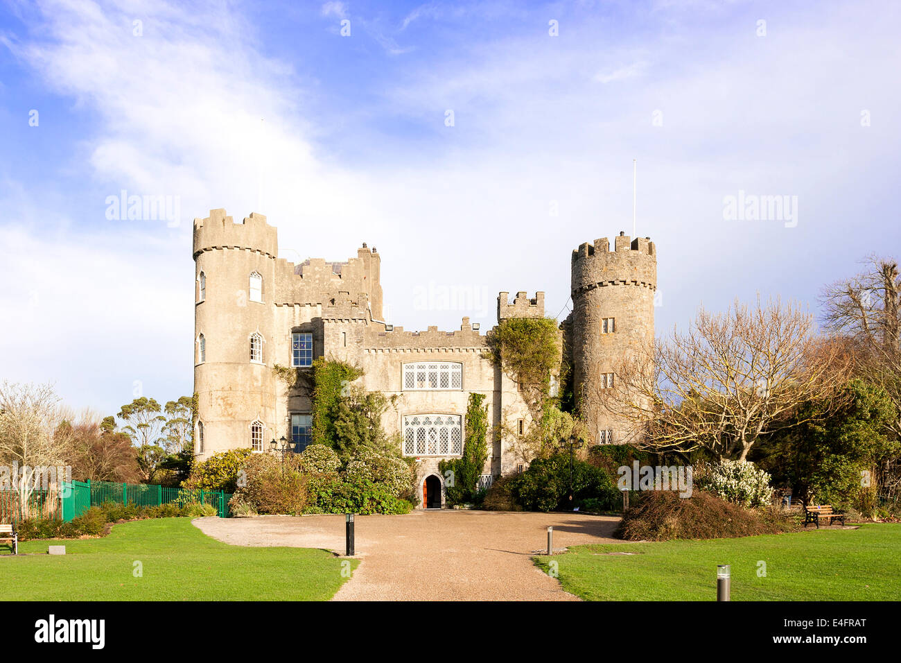 Malahide Medieval Castle in Dublin Ireland Stock Photo