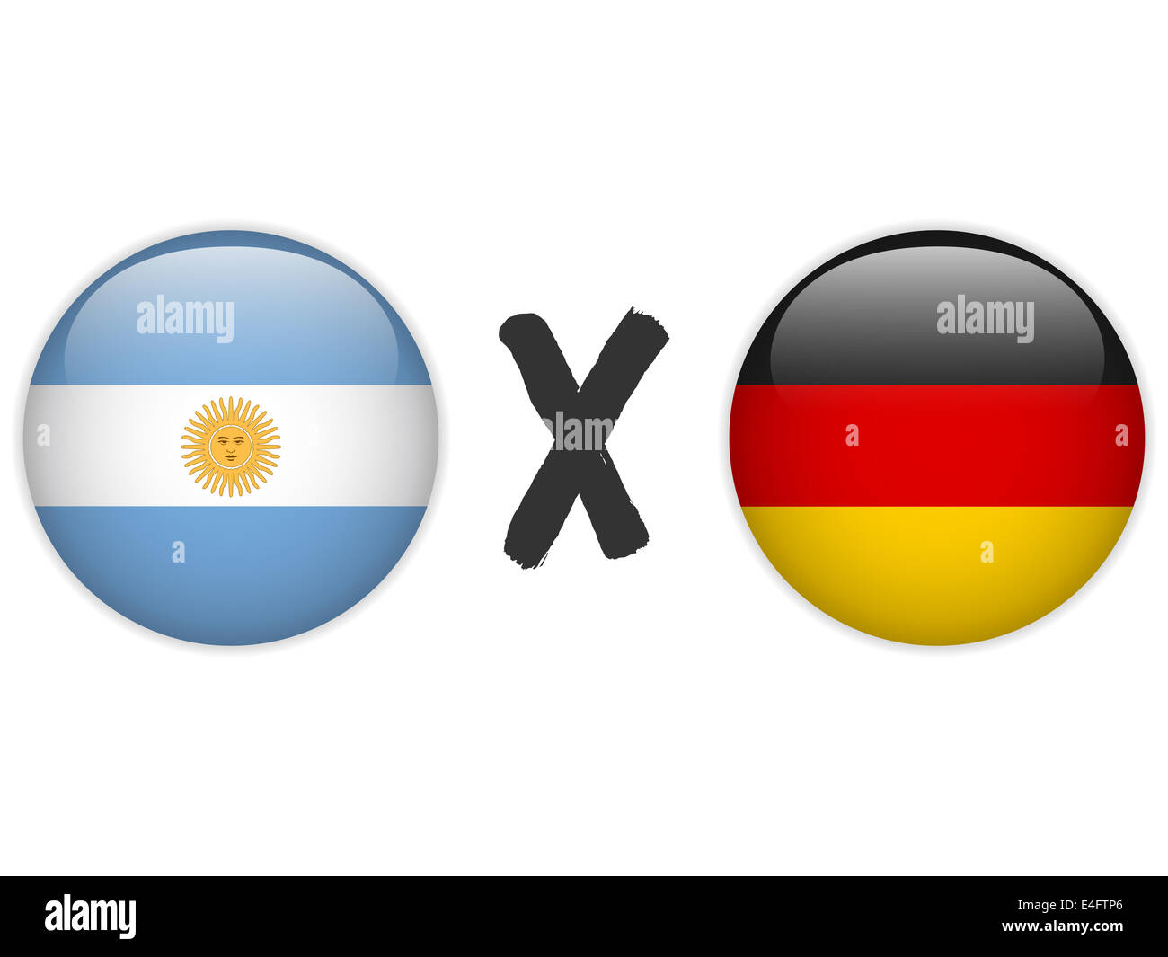Vector Argentina versus Germany Flag Soccer Game Stock Photo Alamy