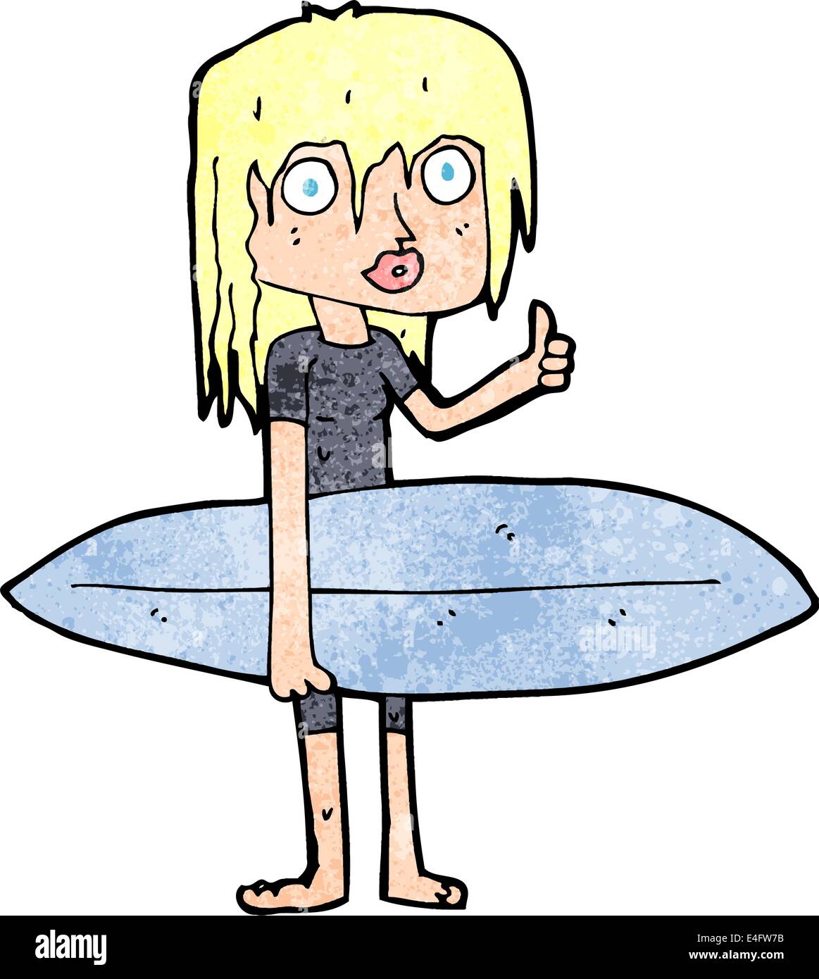 Surfer girl cartoon Stock Vector Images Alamy
