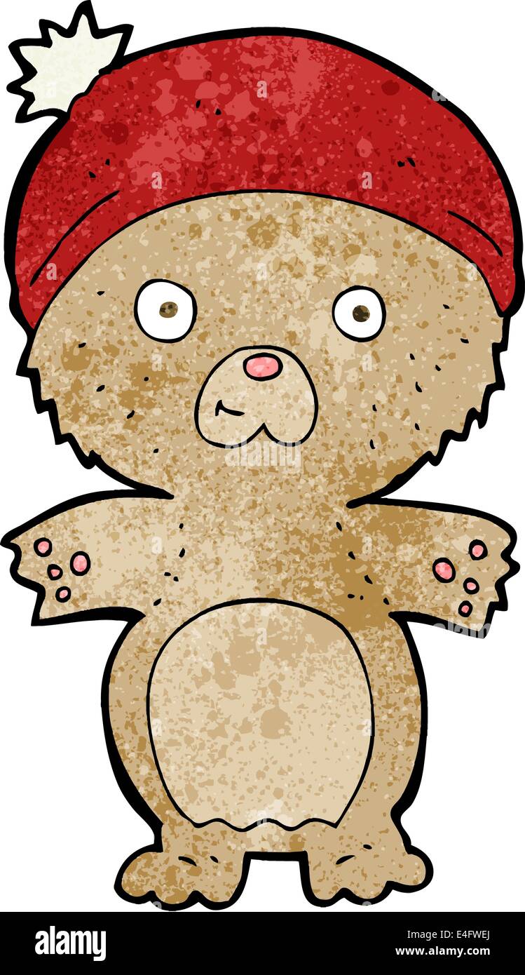 cartoon cute teddy bear in hat Stock Vector Image & Art - Alamy