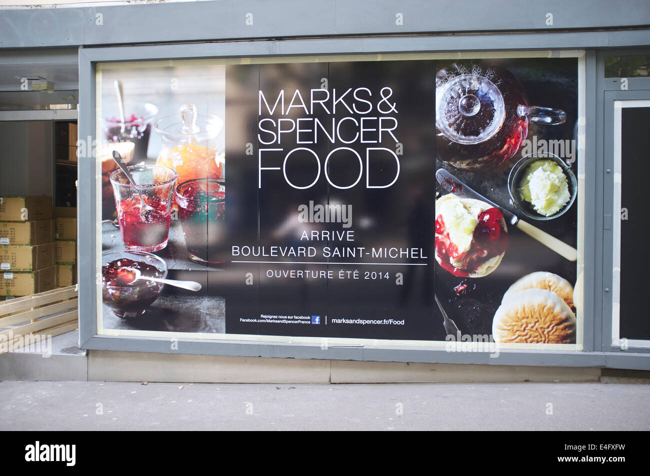 Marks And Spencer Food Store To Open In Swanky Blvd St Michel In Paris Stock Photo Alamy