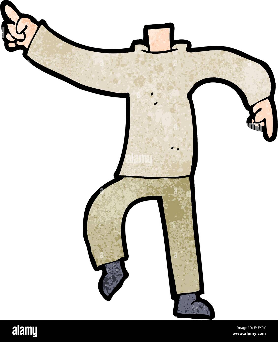 cartoon pointing body (mix and match cartoons or add own photo Stock