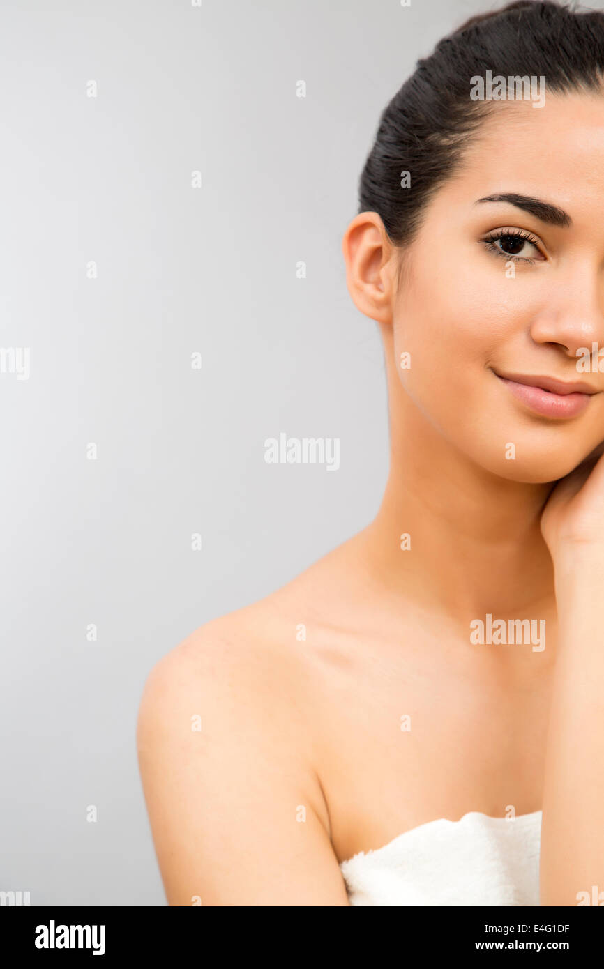 Portrait of the pretty young woman Stock Photo - Alamy