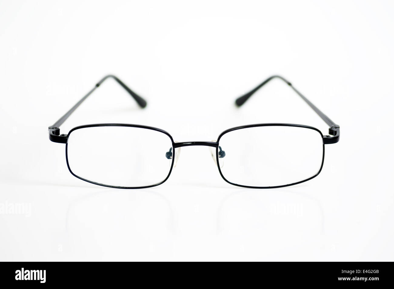 Black casual glasses isolated on white background Stock Photo