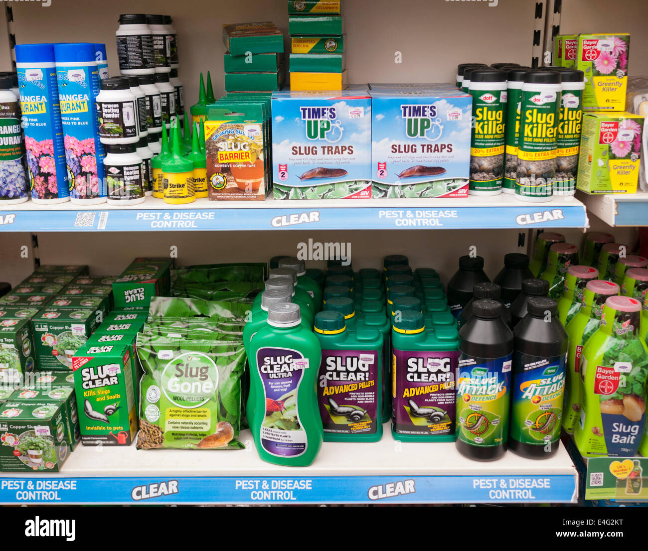 a selection of pest control products for slugs in a garden centre in britain - Pest Control Products a selection of pest control products for slugs in a garden centre in britain - Pest Control Products