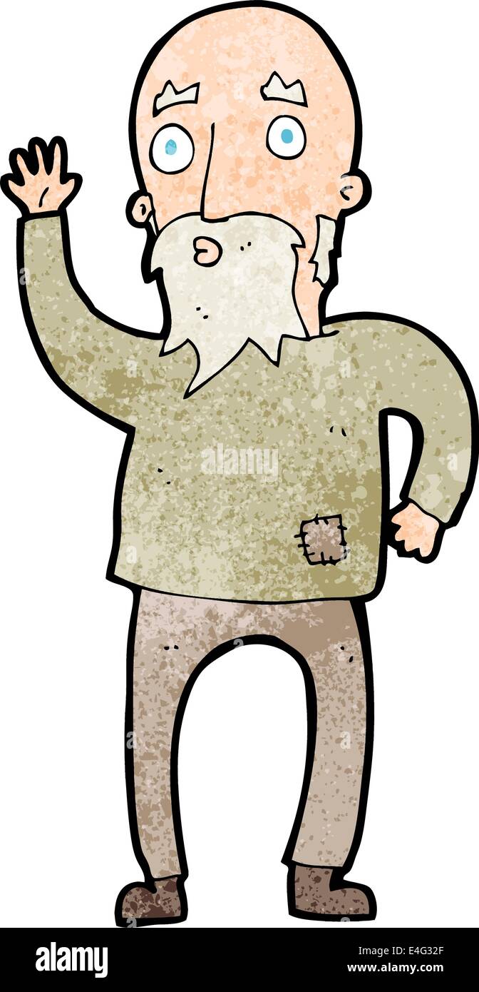 cartoon old man waving Stock Vector Image & Art - Alamy