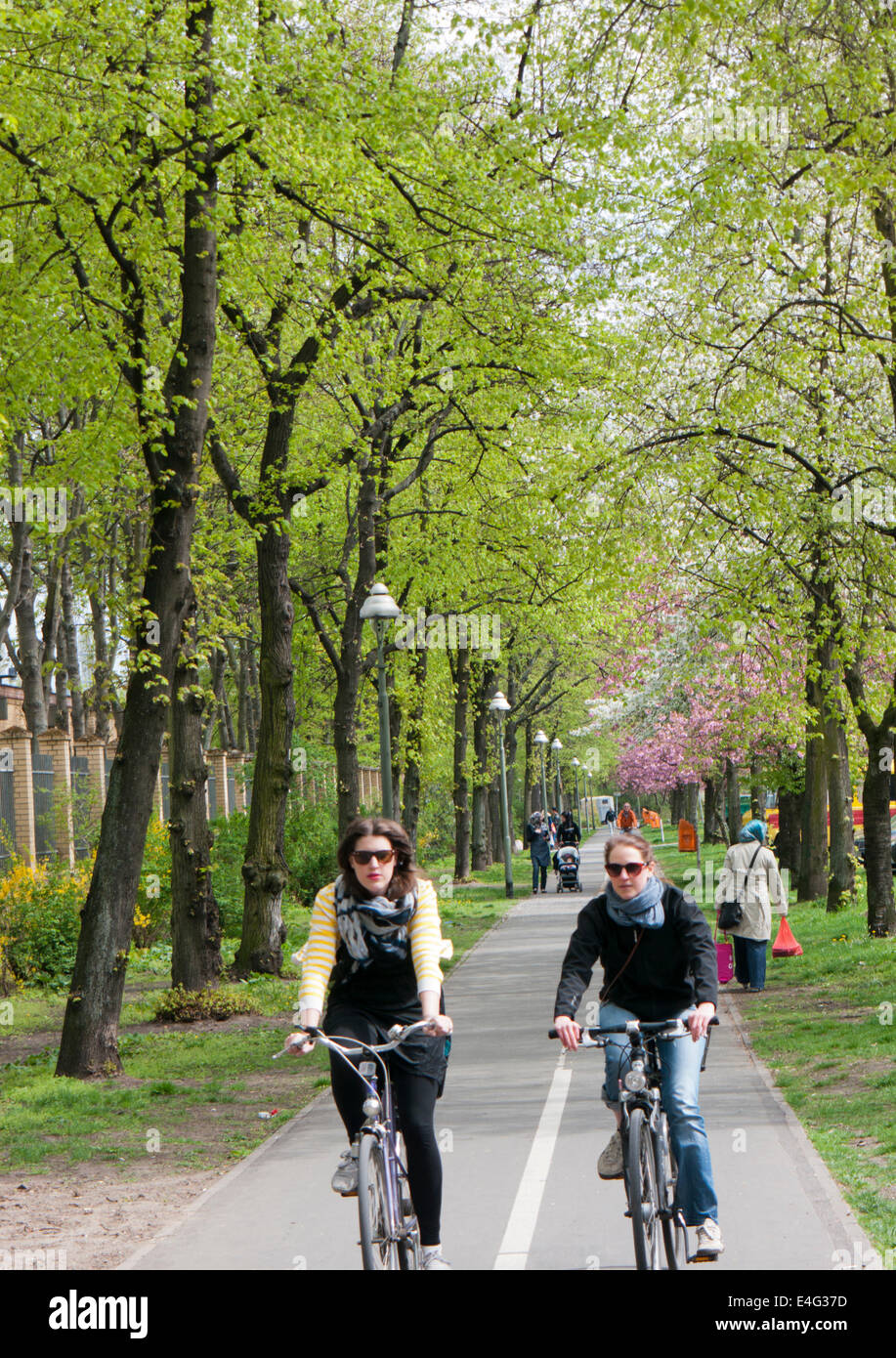 People cycling in Berlin Germany Stock Photo Alamy