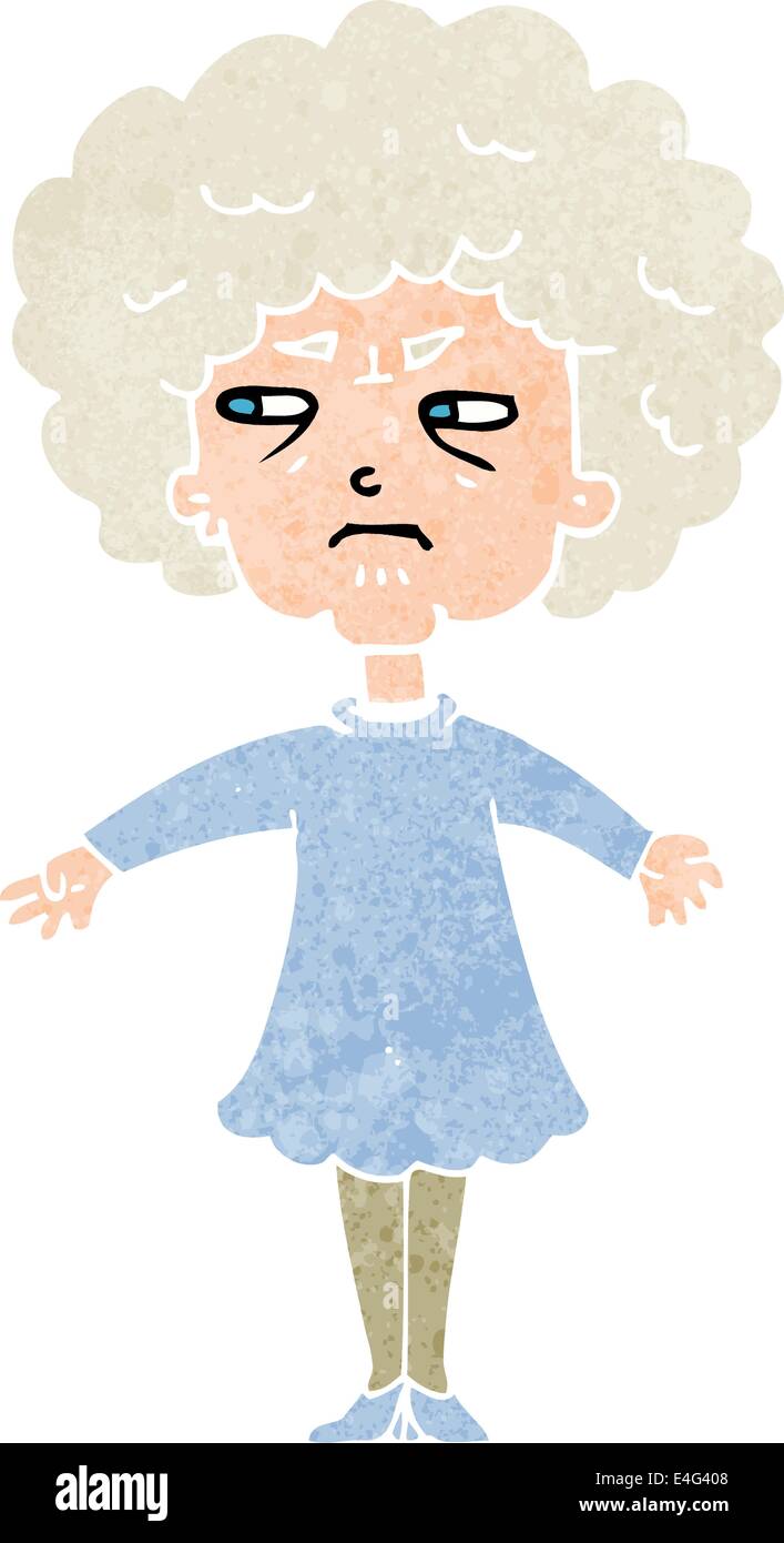 Cartoon bitter old woman hi-res stock photography and images - Alamy