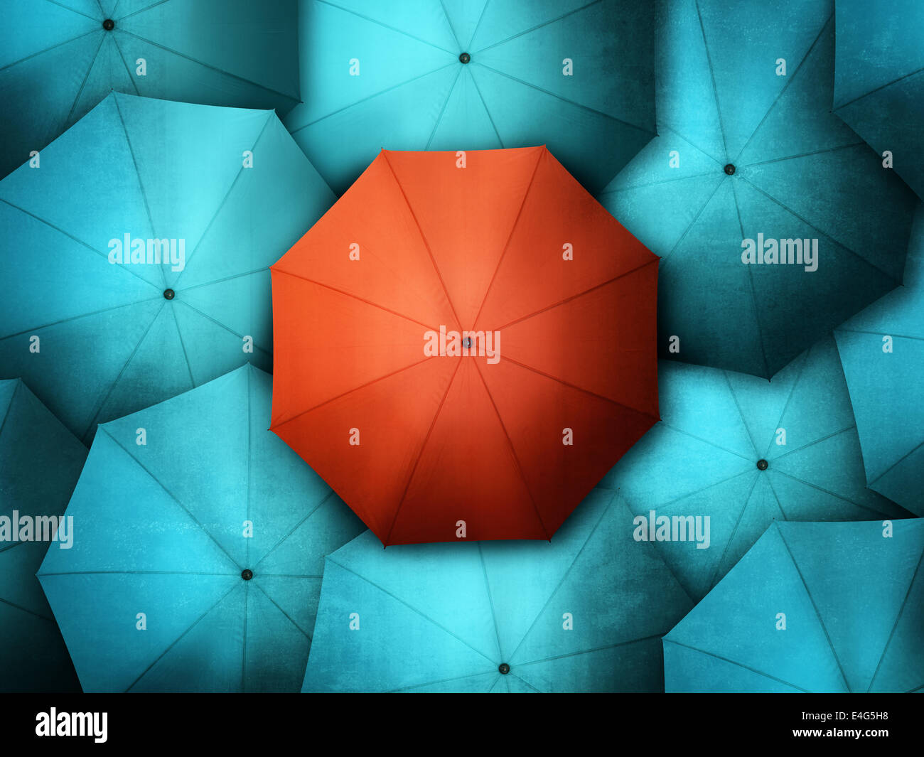 Standing out from the crowd Stock Photo