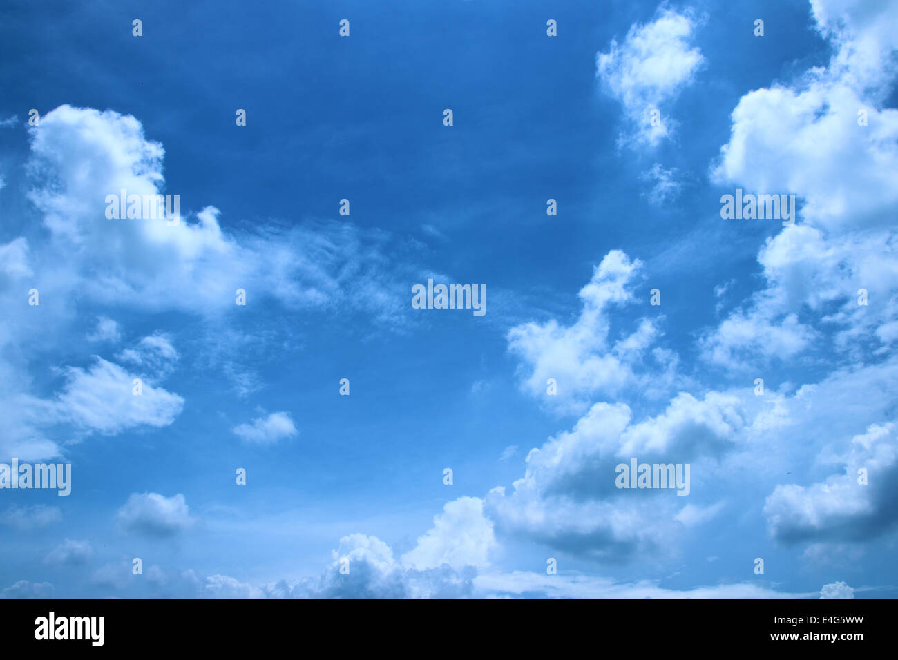 Blue sky and white clouds background Stock Photo - Alamy