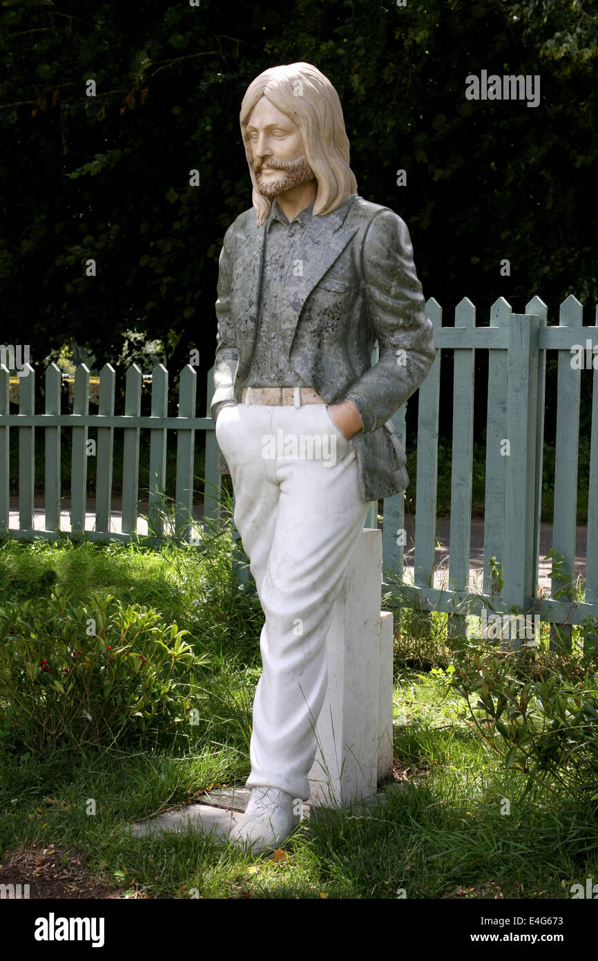 John Lennon statue at the Bedingfield Arms, Oxborough, Norfolk Stock