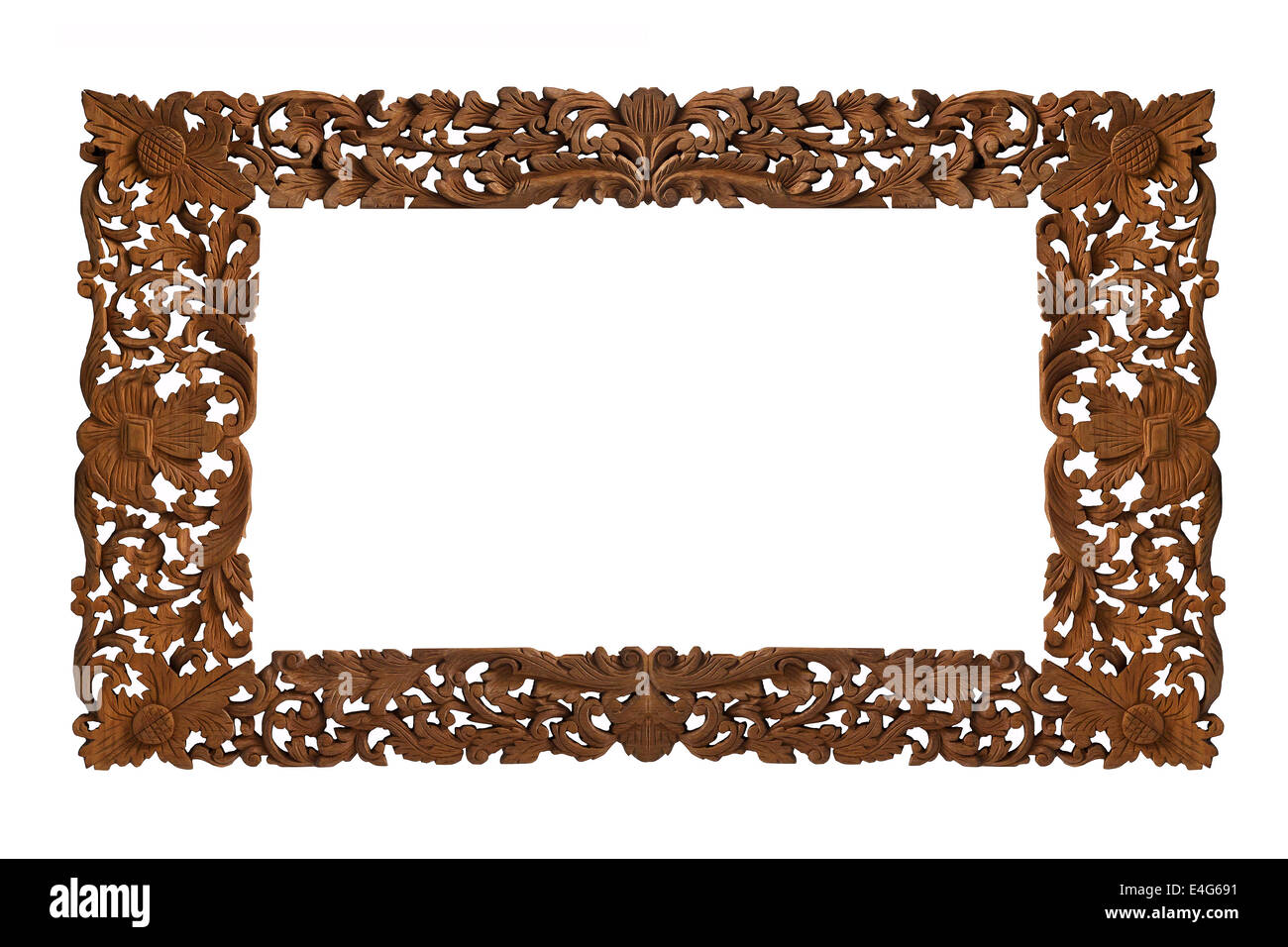 Carved wooden frame Stock Photo Alamy