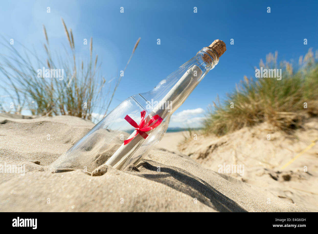 Message in a bottle Stock Photo