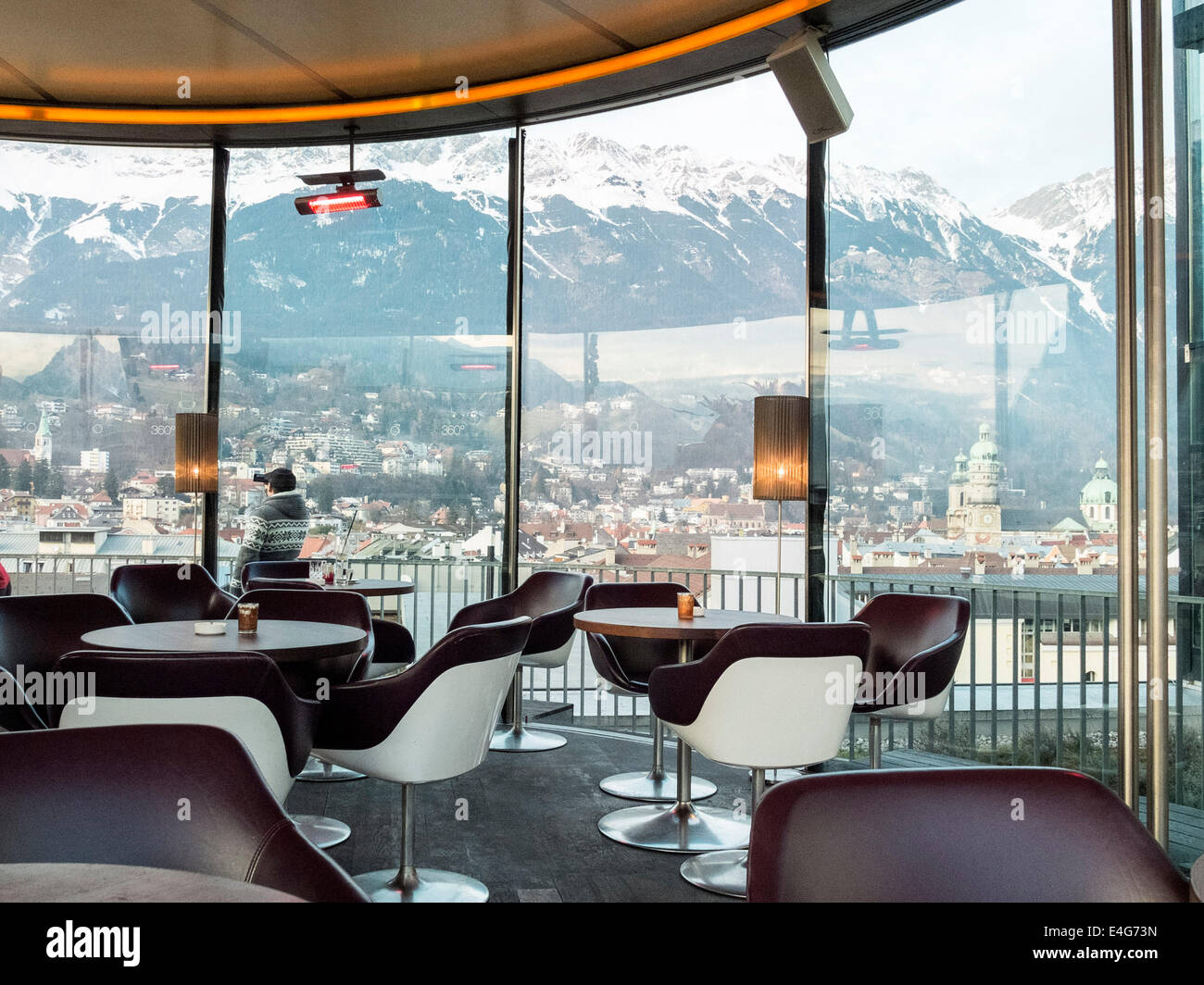 Cafe/Bar 360 Grad - Innsbruck, Tirol, Austria Stock Photo