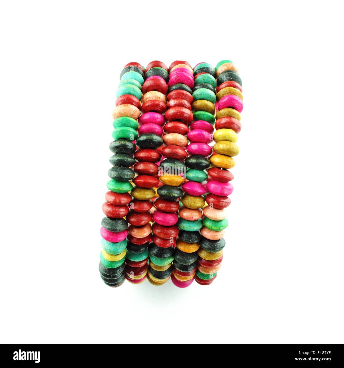 Colorful bracelet on a white background Stock Photo Alamy