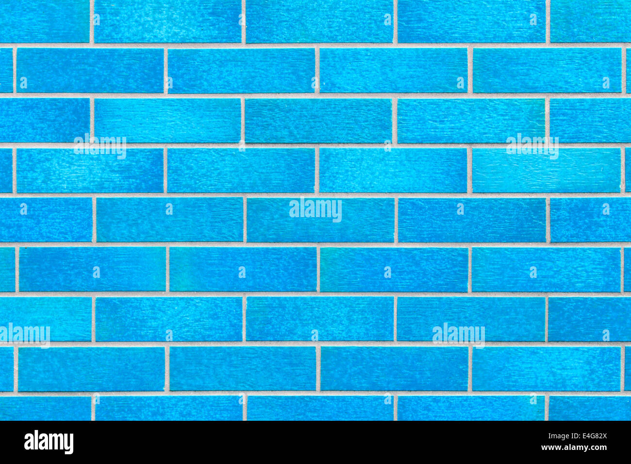 Light blue tiled wall Stock Photo