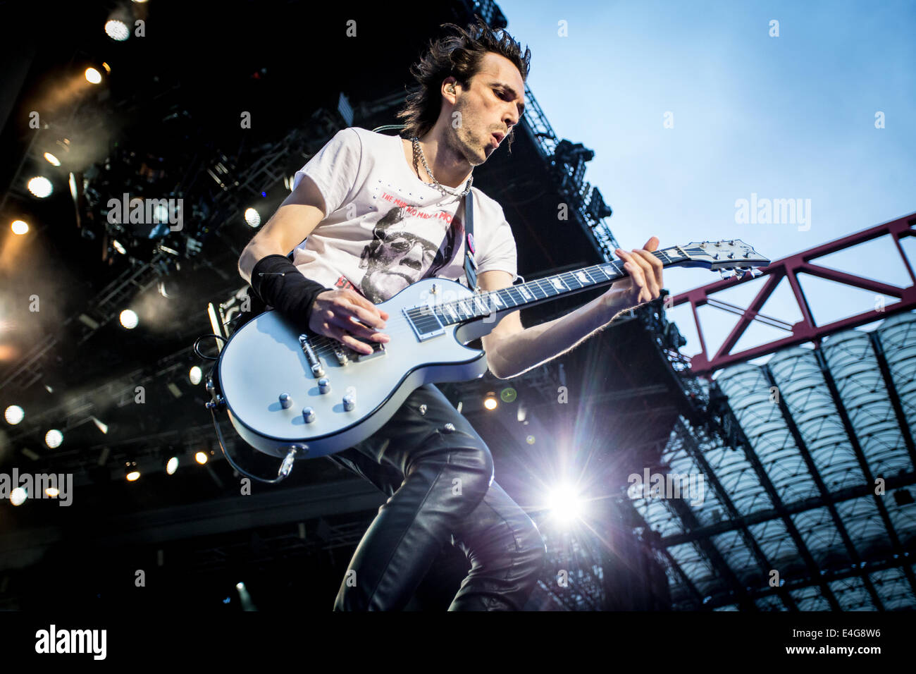 Milan, Italy. 09th July, 2014. The Italian rock star VASCO ROSSI performs live at Stadio San Siro during the 'Live Kom 2014' Credit:  Rodolfo Sassano/Alamy Live News Stock Photo