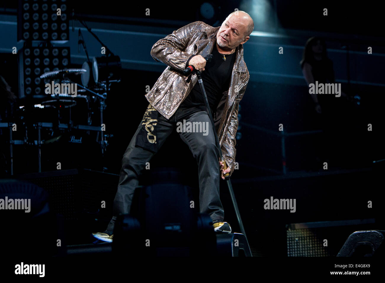 Milan, Italy. 09th July, 2014. The Italian rock star VASCO ROSSI performs live at Stadio San Siro during the 'Live Kom 2014' Credit:  Rodolfo Sassano/Alamy Live News Stock Photo
