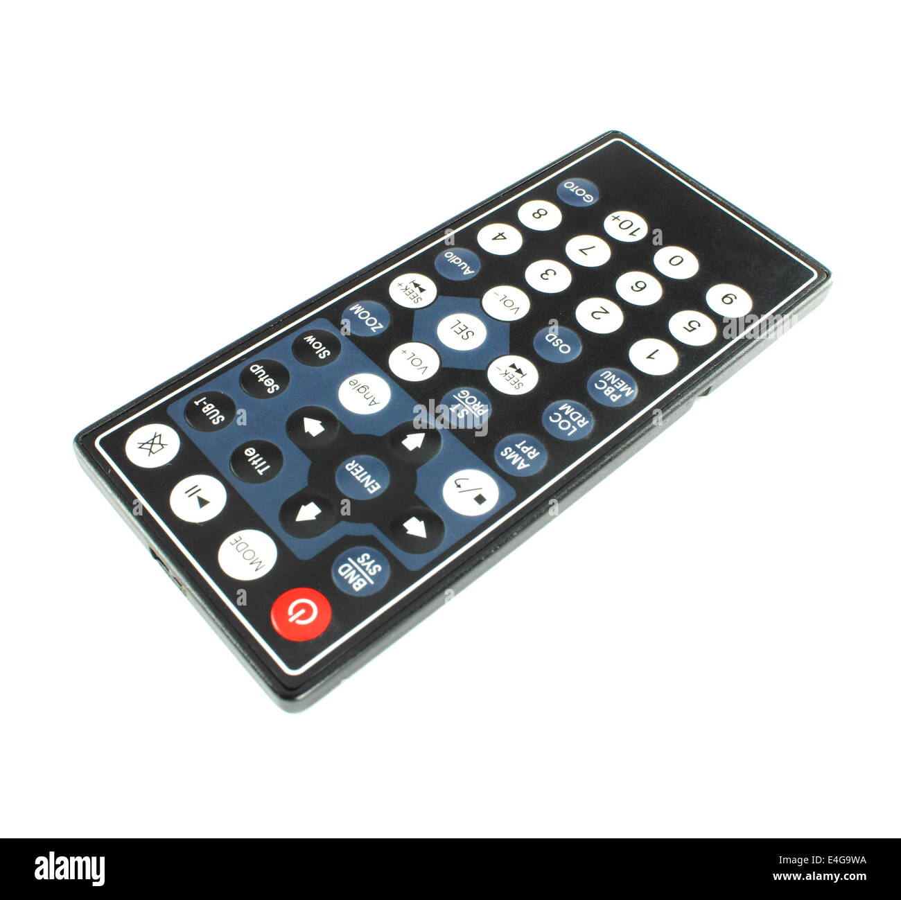 Car audio remote control on a white background Stock Photo Alamy