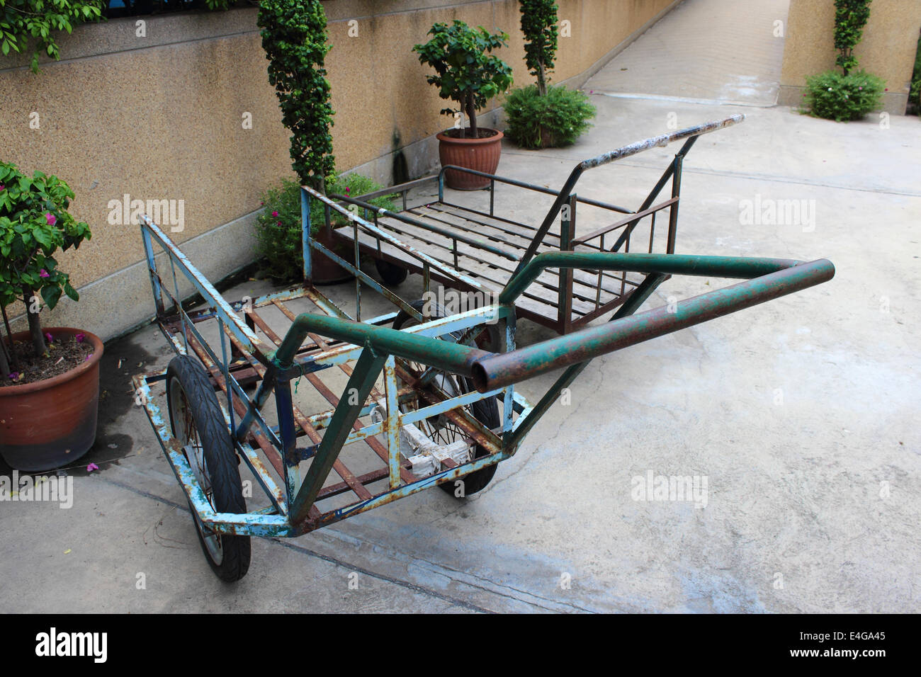 old barrow, old cart Stock Photo