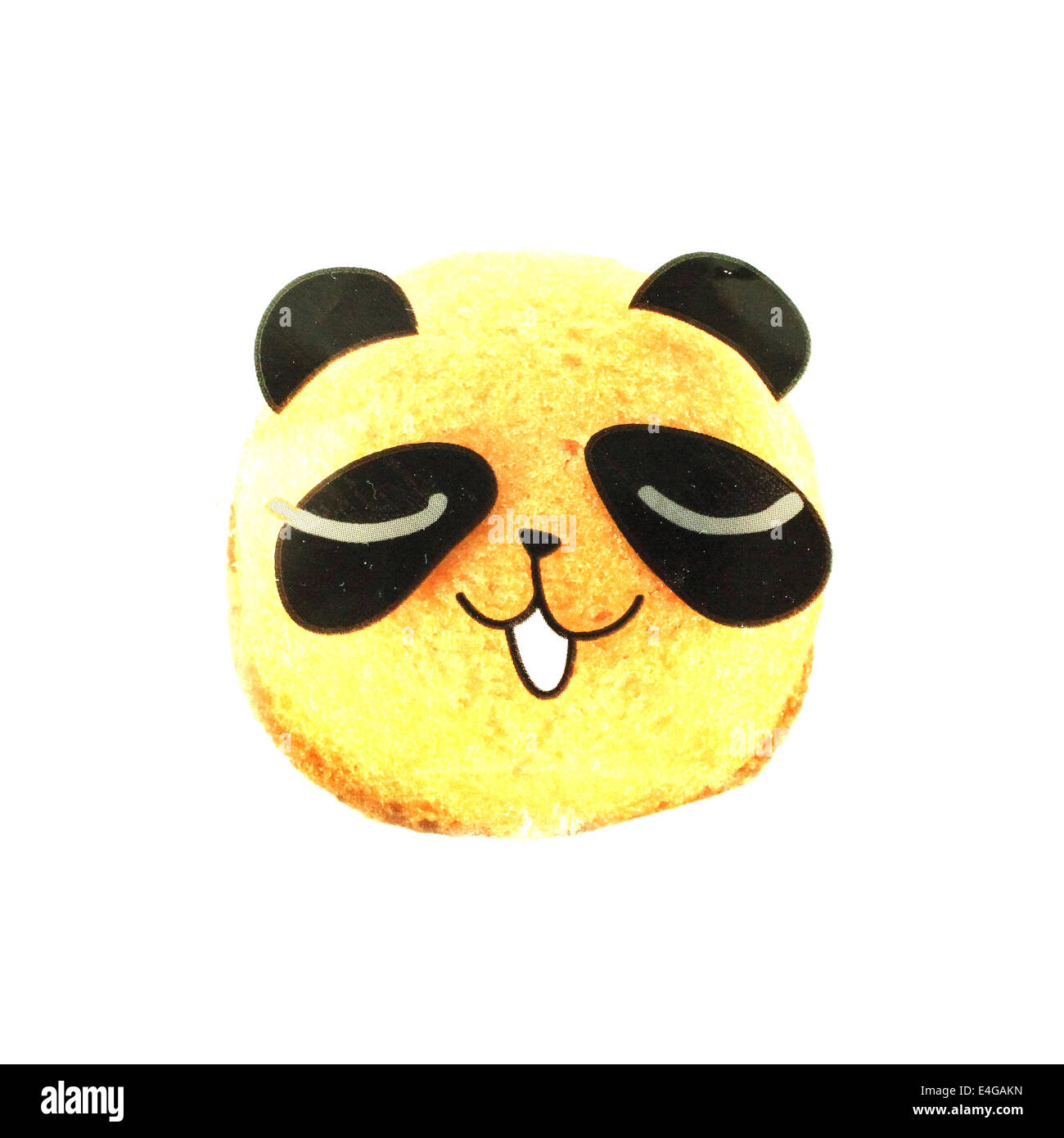 The panda bread on a white background Stock Photo