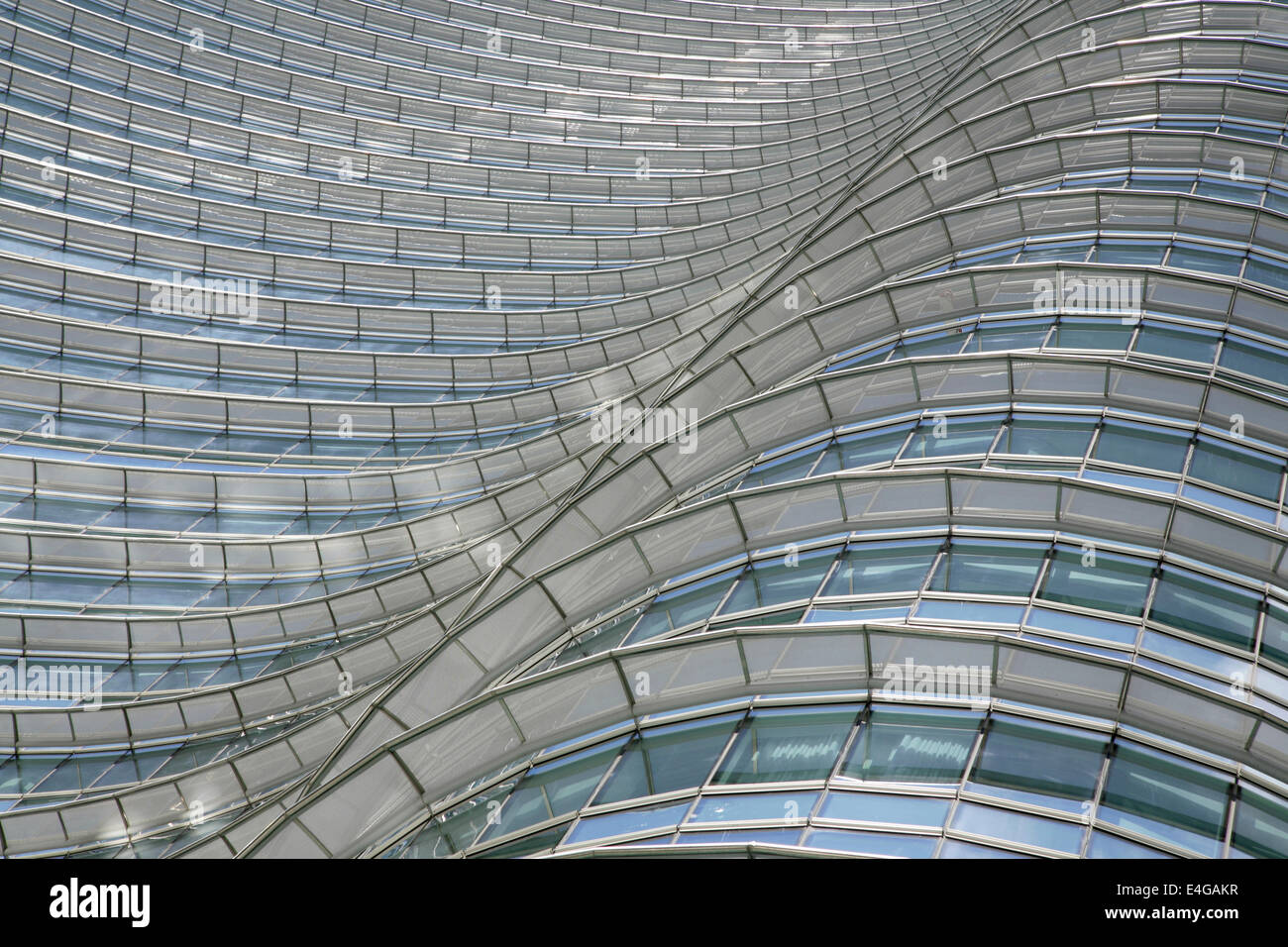 Detail of the 231m Torre Unicredit (Unicredit Tower), designed by Cesar Pelli, Porta Nuova, Milan, Italy. Stock Photo