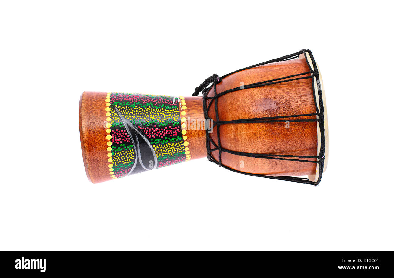 Djembe Drum Tam-Tam. Isolated On White Background Stock Photo