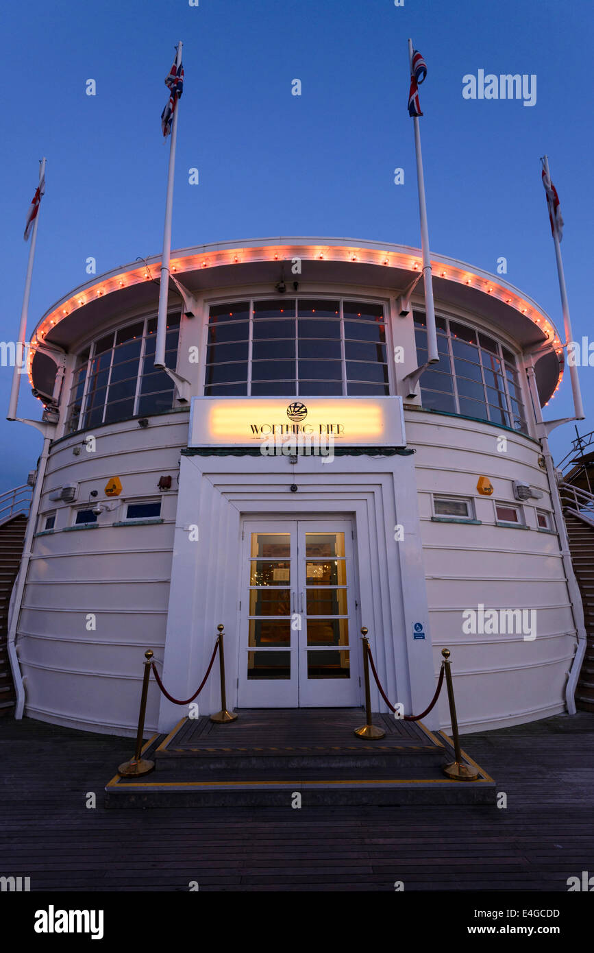 Worthing South Pavilion, Worthing Pier in the evening light. Picture by
