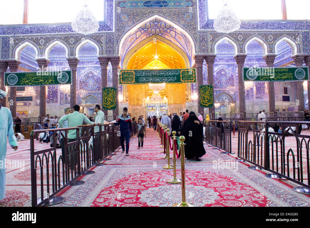 The shrine of Imam Hussein in Karbala Stock Photo