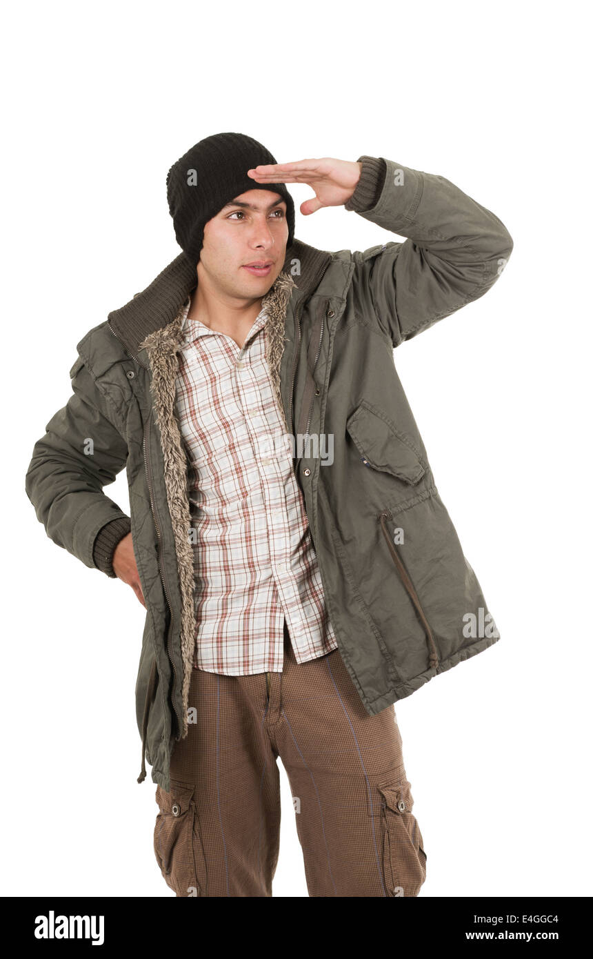 Hispanic young man trekking hi-res stock photography and images - Alamy
