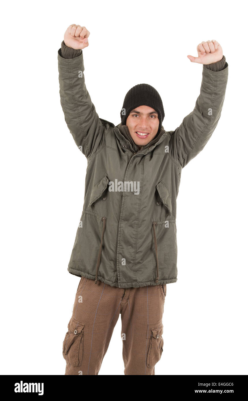 Hispanic young man trekking hi-res stock photography and images - Alamy