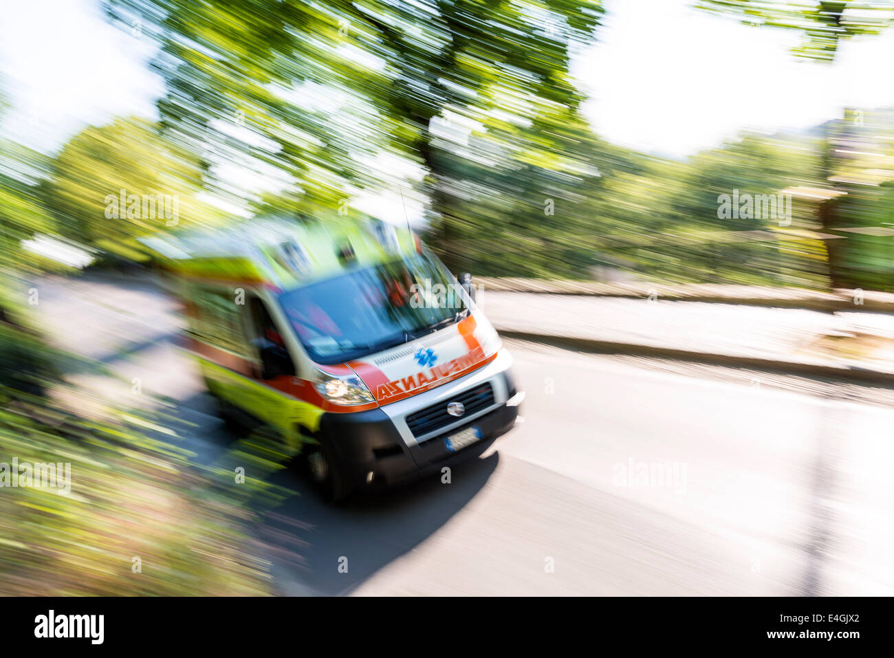 Italian Ambulance Stock Photo