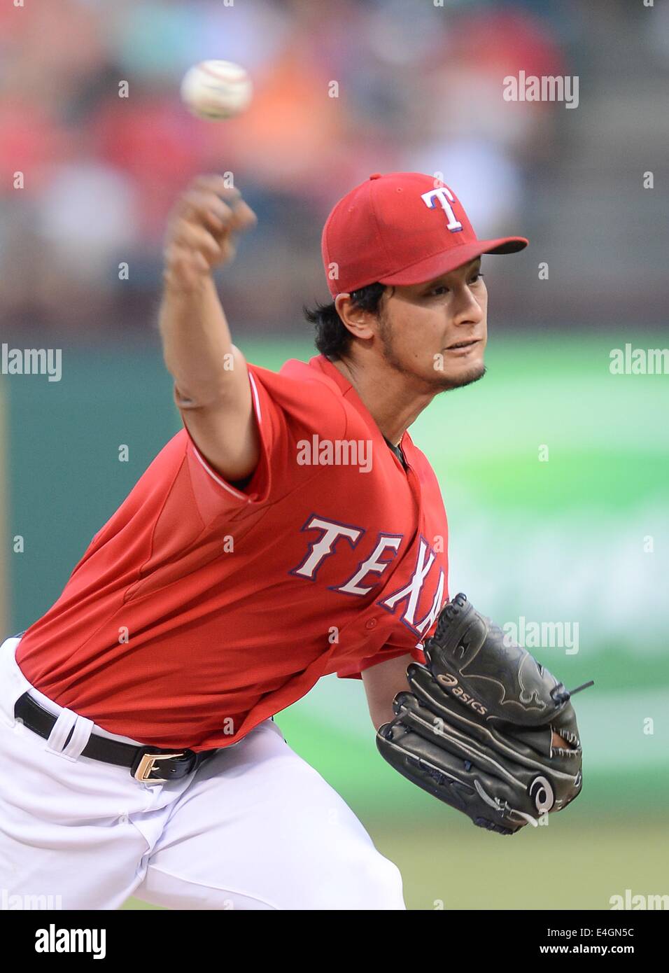 Arlington, Texas, USA. 9th July, 2014. Yu Darvish (Rangers) MLB : Yu ...