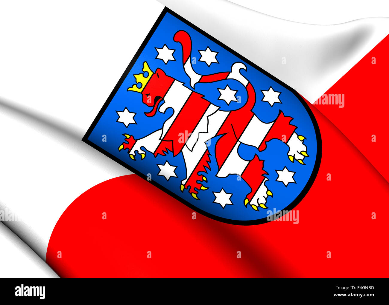 Flag Of Thuringia – 60 X 90 Cm – Polyester With Double Safety Seam & 2 Grommets