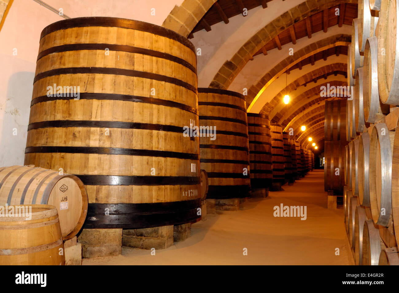 the famous wine cellars Florio at Marsala in Sicily Stock Photo Alamy