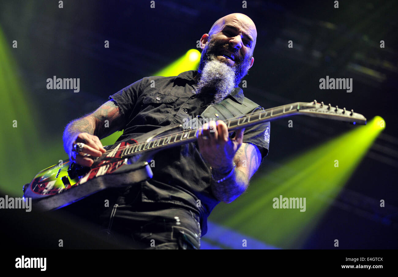 Vizovice, Czech Republic. 10th July, 2014. The guitarist of the US band