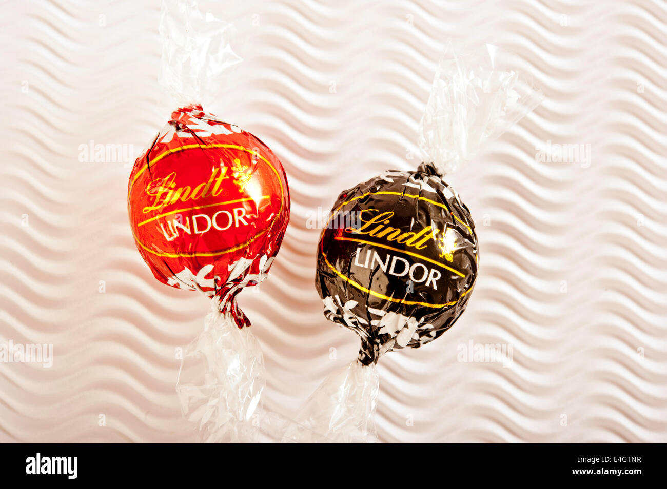 Lindt chocolate truffles, wrapped Stock Photo