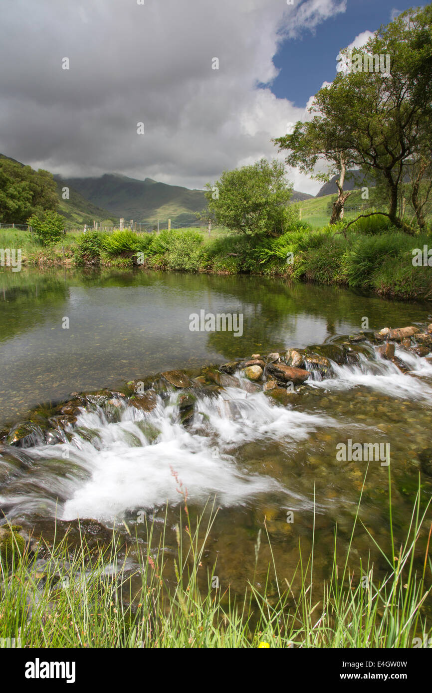 Cwm Pennant valley and the Afon Dwyfor river, Snowdonia National Park