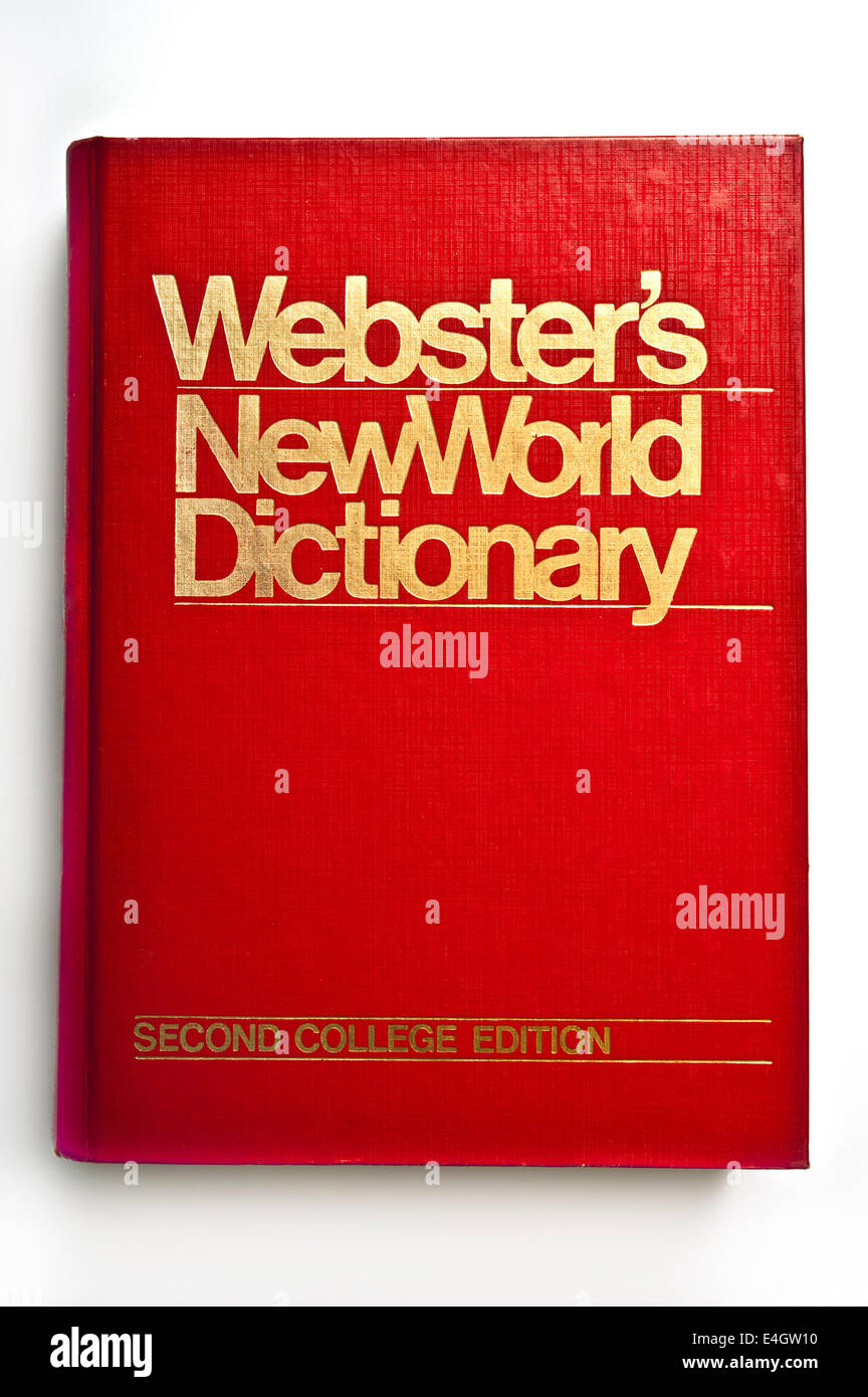 Webster New World dictionary cover Stock Photo Alamy