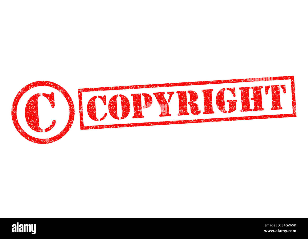 COPYRIGHT Rubber Stamp over a white background. Stock Photo